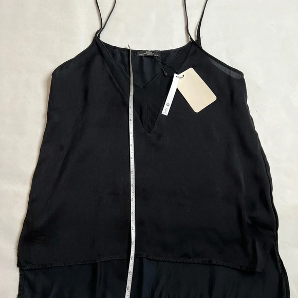 Zara black V-neck crop tank top - Picture 5 of 6